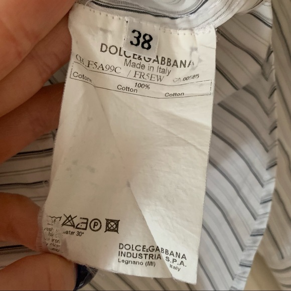 Dolce & Gabbana Striped Button Down Shirt 38 - Picture 3 of 4